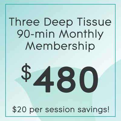 90 min deep tissue massage membership